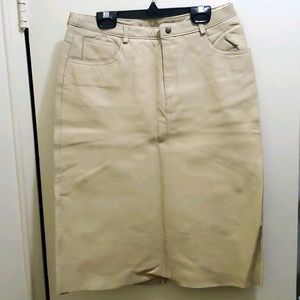 JACOB - TAN LEATHER SKIRT